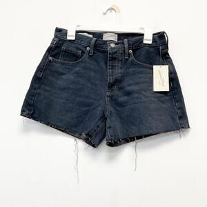 Universal Thread Women's High Rise Raw Hem Denim Shorts Black Size 4